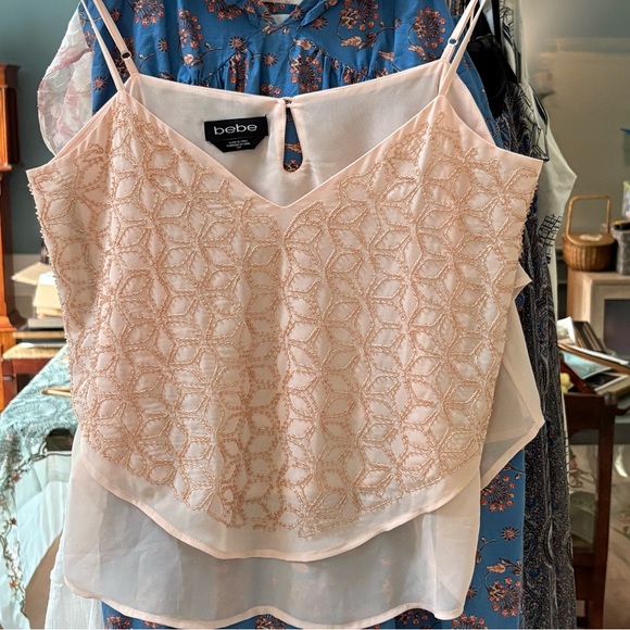 Bebe Pink Asymmetrical Embellished Camisole - Picture 6 of 6